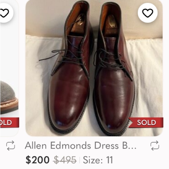 Allen Edmonds Chandler Weatherproof Chukka Boots Shoes Mens 10.5D Wide Tan Brown - Picture 15 of 15